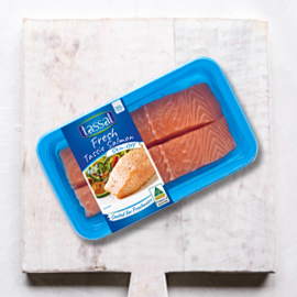 Tassal Tassie Salmon available in pre-packaged convenient grab n go!