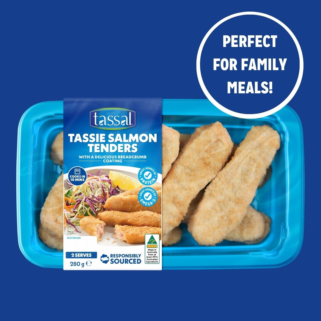 Tassal Salmon Tenders launch Tassal Aussie Seafood