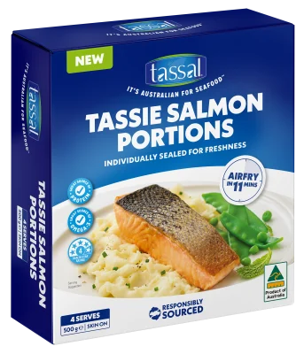 Tassal Frozen Tassie Salmon Portions 500g